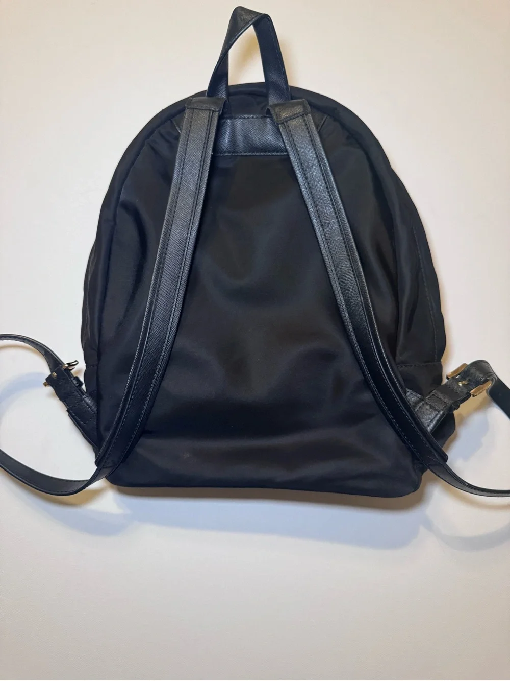 Michael Kors Black Nylon Mini Backpack with Gold Hardware